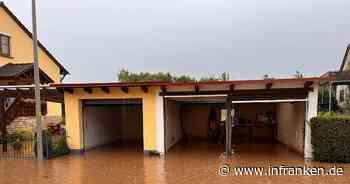 Unwetter Burgwindheim: Starkregen lässt Straßen überschwemmen - Feuerwehr bis zum Abend im Einsatz