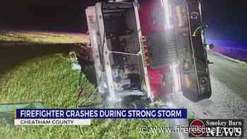Tenn. firefighter injured after apparatus overturns while responding to fire