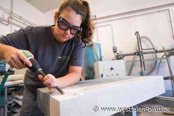 Steinmetzin: Larissa Sierp arbeitet in ihrem Traumjob