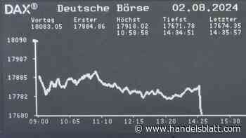 Dax aktuell: Dax verliert mehr als 400 Punkte und sackt auf niedrigsten Stand seit März – Rezessionssorgen lösen Ausverkauf aus