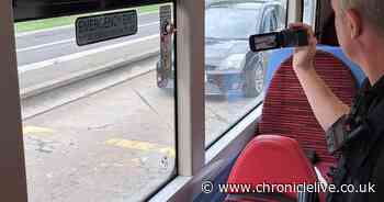 Northumbria Police officers use buses to catch 26 drivers flouting the law