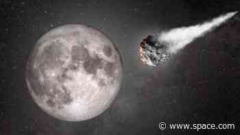 The moon's thin atmosphere is made by constant meteorite bombardment