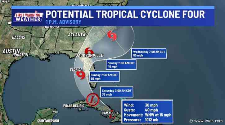 Tropical Storm expected in the Gulf this weekend
