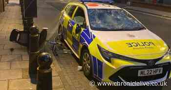 Sunderland rioters 'set police office on fire' and target mosque as officers battle to control crowds