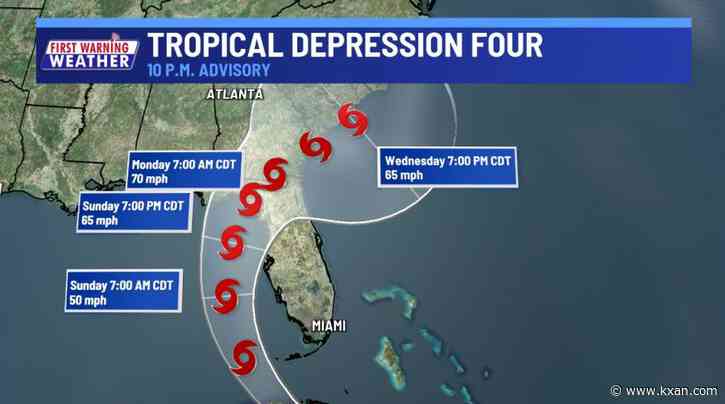 Tropical Depression 4 forms, heading for Florida
