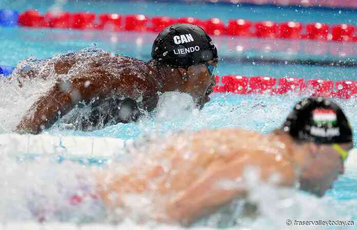 Canada’s Liendo wins silver, Kharun bronze in Olympic men’s 100 butterfly