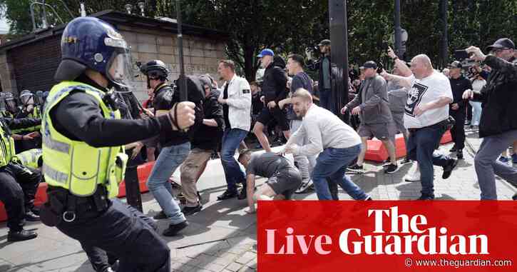 Dozens arrested across UK as Cooper says ‘violent thugs will pay the price’ – as it happened