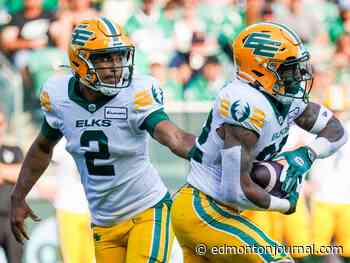 Elks end long losing skid with 42-31 road win over Roughriders