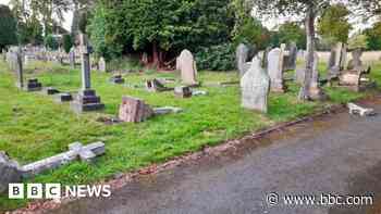 Work begins to repair vandalised gravestones