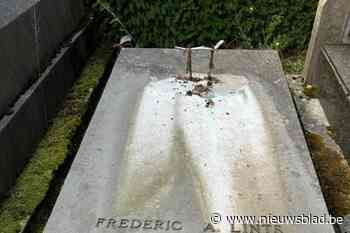 Dieven stelen koperen hoofd van graf op stedelijke begraafplaats