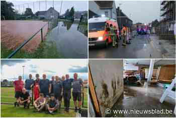 Wolkbreuk veroorzaakt wateroverlast: kunstgrasveld spoelt weg, toneelvereniging krijgt halve meter water in kelder