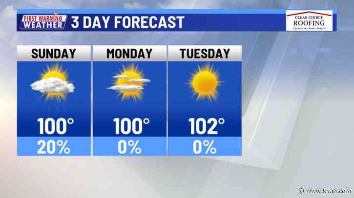 Plenty of heat along with a few showers