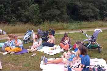 Mama’s komen in groep borstvoeding geven op de Mechelse Heide