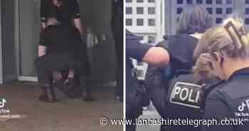 Man arrested in Blackburn town centre for 'approaching kids'