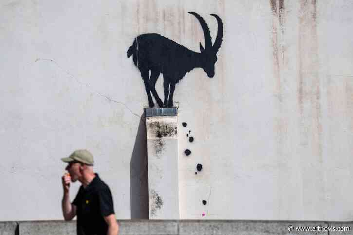 New Banksy Artwork of Black Goat Appears in London and Leaves Public Guessing