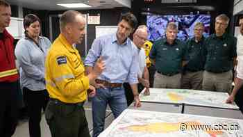 1st bus tour for evacuees of Jasper goes ahead as Trudeau visits fire command centre