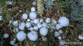 Hail and rainfall tear through Calgary amid severe thunderstorm warnings for parts of southern Alberta