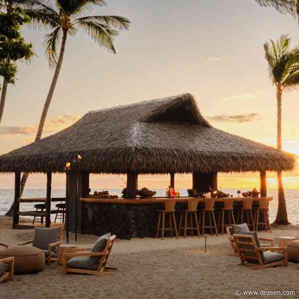 Walker Warner Architects includes recycled-plastic thatch in Hawaii hut resort