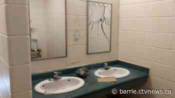 Shattered mirror, trash, broken toilet: Park washroom vandalized
