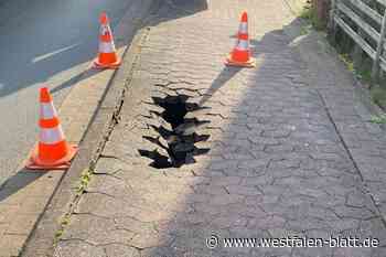 Und plötzlich ist da ein unheimliches Loch im Radweg