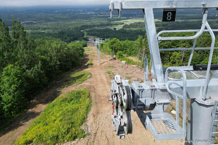 BigRock Mountain, Maine Installing New Chairlift