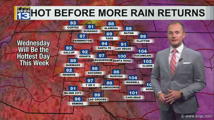 Even hotter Wednesday as storm chances increase