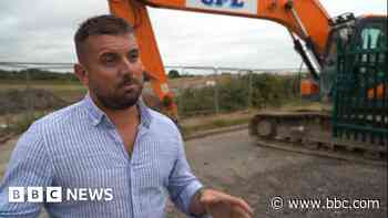 Businessman blocks M42 work with diggers and cars
