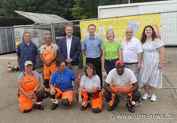 Ulmer Oberbürgermeister Ansbacher besucht Recyclinghof Grimmelfingen