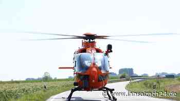 Unfall und Hubschrauber-Einsatz auf Isentalstraße - wohl eine Person schwer verletzt