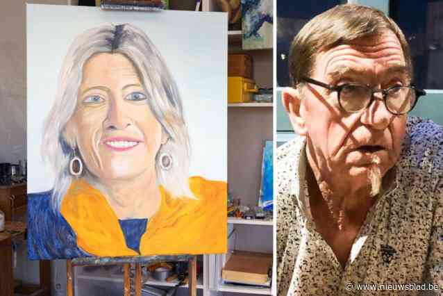 Kunstenaar Eddy Brijs (77) schildert portret van vier jaar geleden overleden Ilse Uyttersprot in nieuwe locatie Kunstencentrum Tragel: “Hommage aan vrouw met gouden hart”