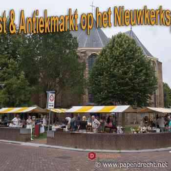 Maandelijkse Kunst &amp; Antiekmarkt op Nieuwkerksplein in Dordrecht in beeld