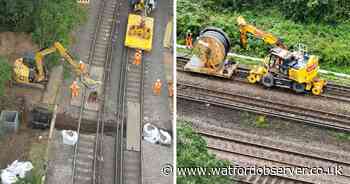 Inside look at railway works as Watford train line remains shut