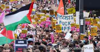 Hundreds of counter-demonstrators gather in Walthamstow ahead of rumoured riots