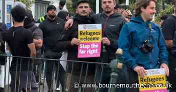 'Refugees welcome': Counter-protesters turn out in Bournemouth