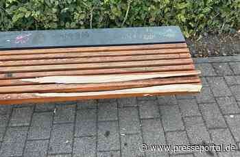 POL-PDWIL: Sachbeschädigung einer Sitzbank