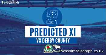 Blackburn Rovers have two places left in their starting XI against Derby County