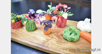 3D-geprinte wortel of broccoli op het bord in ziekenhuizen