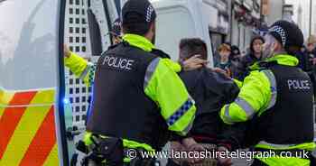 Two arrests at 'otherwise peaceful' protest in Lancashire town