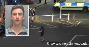 CCTV shows teen rioter 'celebrating' after throwing bricks at police during Darlington disorder