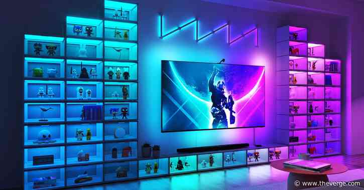 You can stack and sync up to 300 of Nanoleaf’s new color-changing display cases