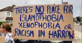 Thousands gather at peaceful protest against far-right riots
