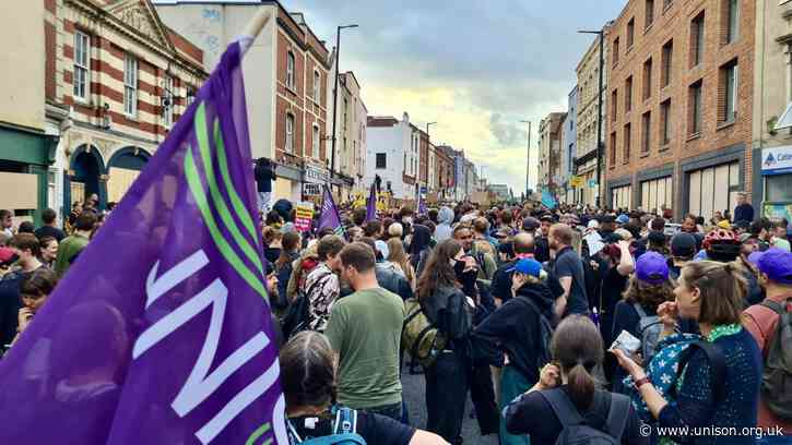 In pictures: UNISON joins the anti-racist counter-demonstrations