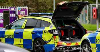 Police car damaged after officers called to 'disturbance' at Gateshead petrol station