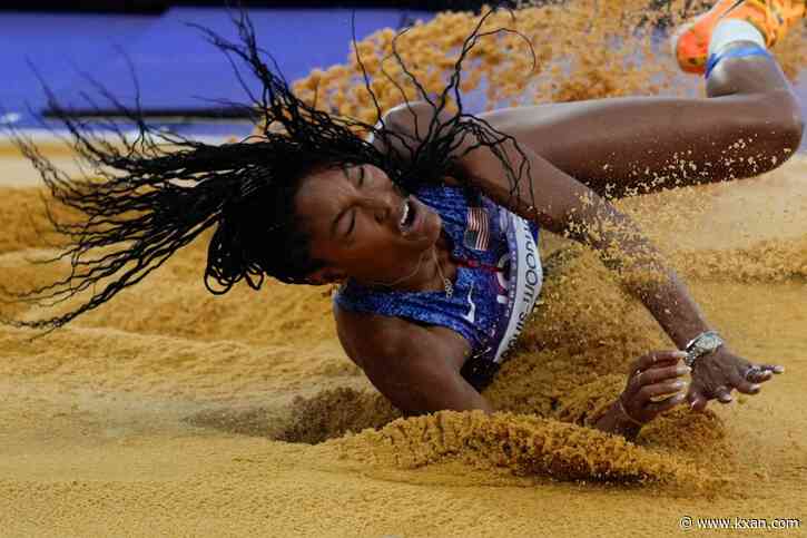 WATCH: Tara Davis-Woodhall wins women's long jump, makes 'sand angel' to celebrate at Paris Olympics
