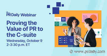 PR Daily webinar: Proving the Value of PR to the C-suite