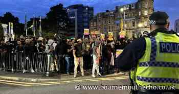 Woman arrested for assault and criminal damage at Bournemouth protest