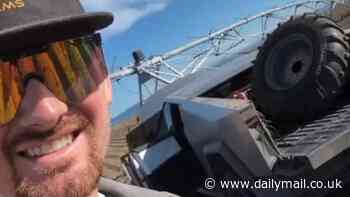 People left baffled as Idaho man reveals bizarre use for his Tesla Cybertruck that 'looks like a stainless steel fridge'