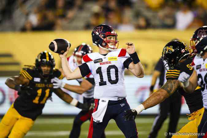 Alexander starts again as Alouettes go for back-to-back wins over Tiger-Cats