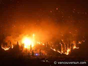 Wildfires increasing as lightning forecast for B.C.’s southern Interior
