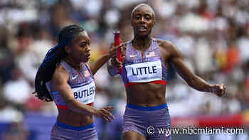 South Florida's Aaliyah Butler and US women win 1st heat of 4x400m relay in Paris